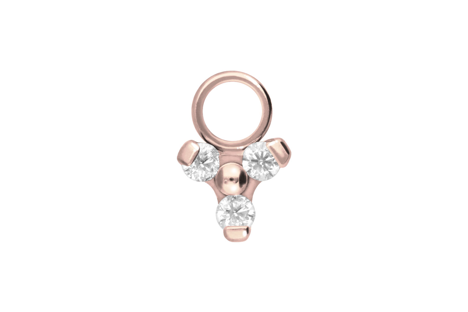 Titan Anhänger für Clicker KRISTALLBLUME von Piercingline